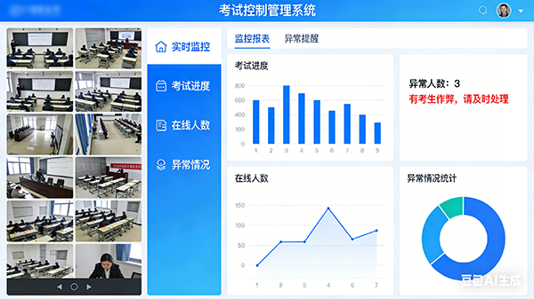 实时考试监控界面